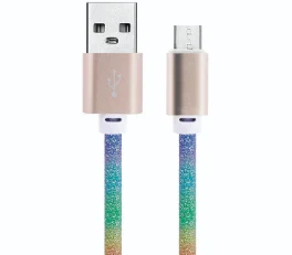 Micro USB 彩虹數(shù)據(jù)線 皮革材質(zhì) 高端亮眼 數(shù)據(jù) 充電 同步